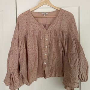 Cato Dusty Pink Button-Up Blouse